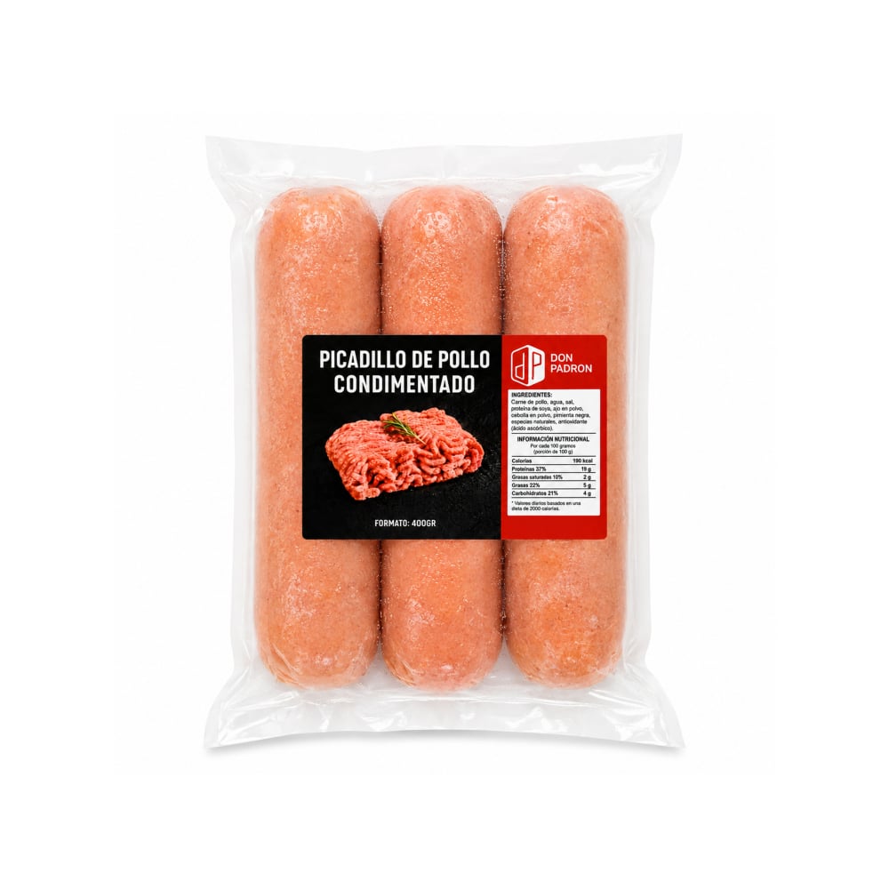 Picadillo de pollo condimentado Don Padrón (3 x 400 g / 14.11 oz) - Imagen 1