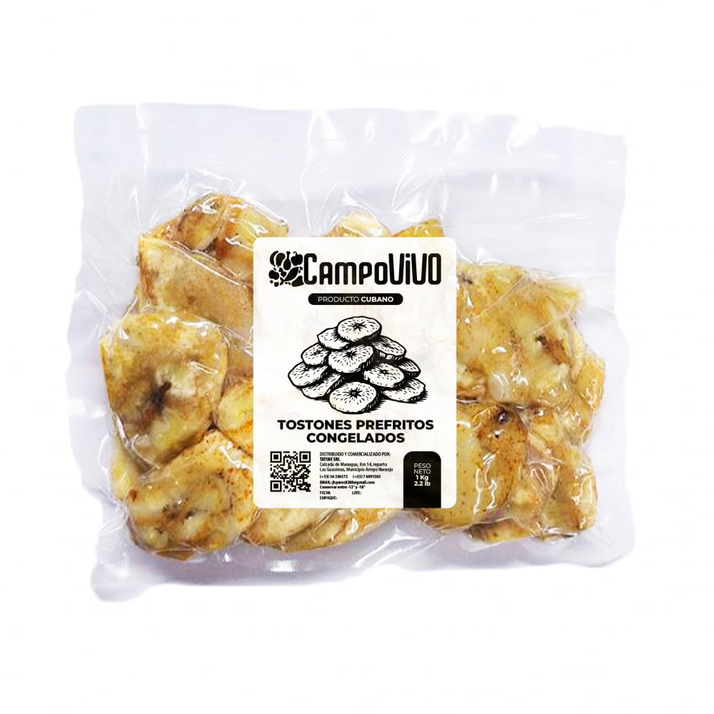 Tostones prefritos congelados Campo Vivo (1 kg / 2.2 lb) - Imagen 1