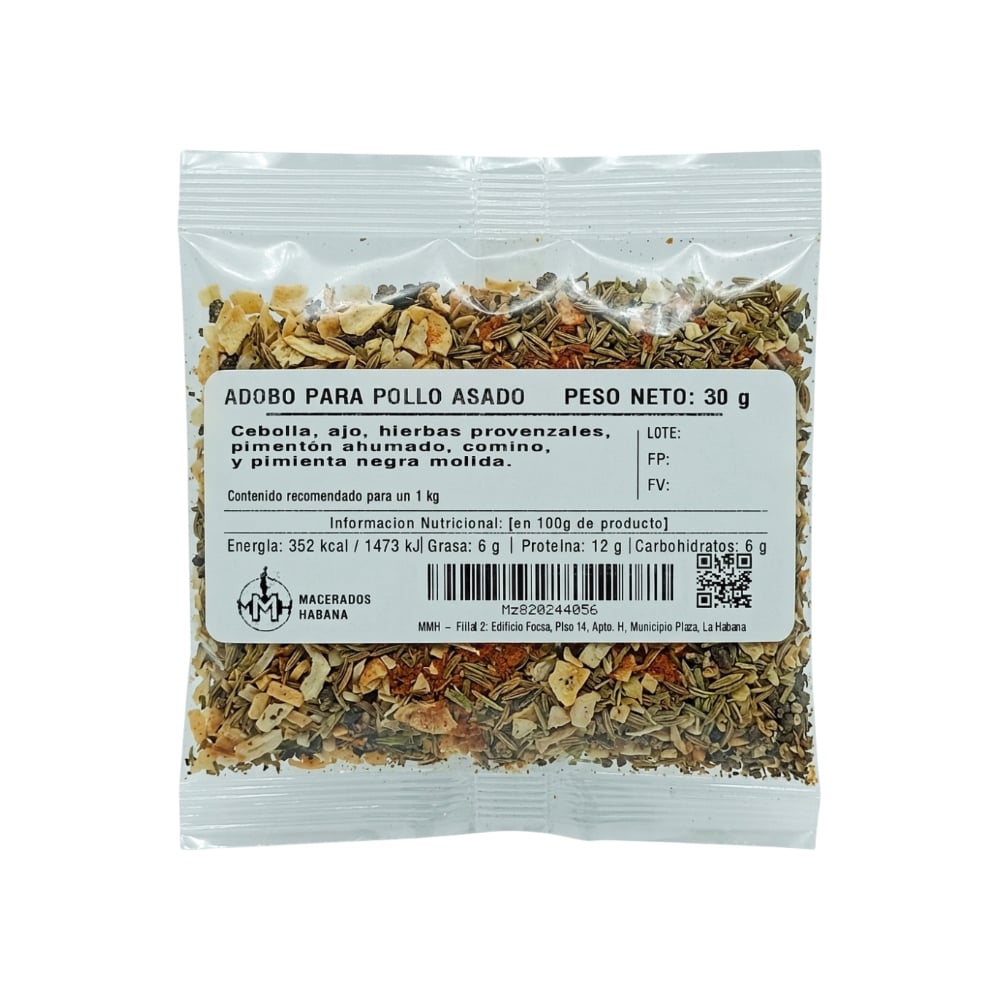 Adobo para pollo asado Macerados Habana (30 g / 1.06 oz) - Imagen 1
