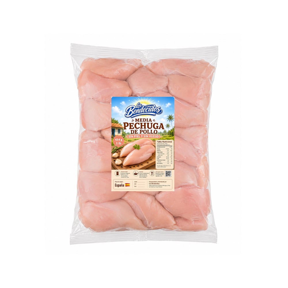 Media pechuga de pollo Los Bendecidos (454 g / 1 lb) - Imagen 1