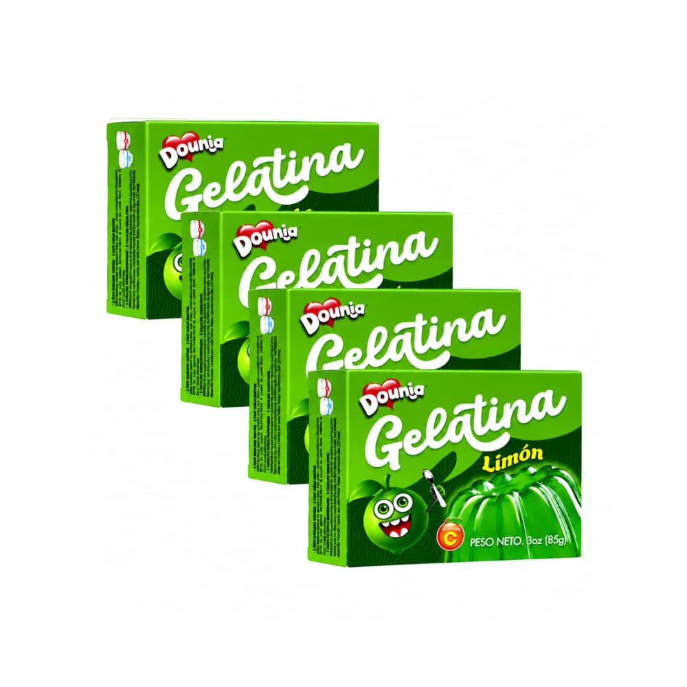 Gelatina con sabor a limón Dounia (4 x 85 g / 3 oz) - Imagen 1
