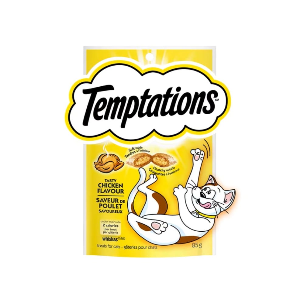 Golosinas para gatos con tentador sabor a pollo Whiskas Temptations (85 g / 3 oz) - Imagen 1