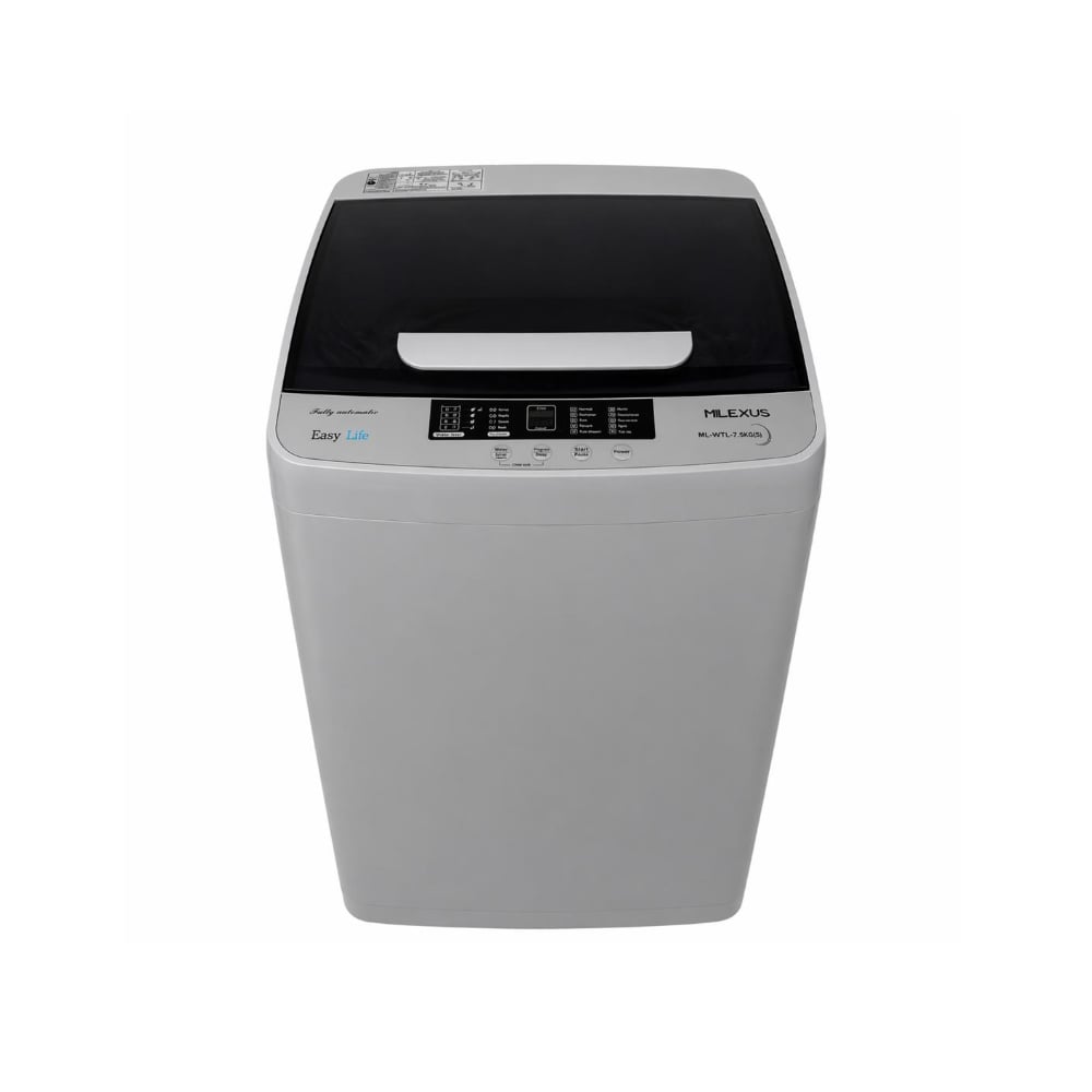 Lavadora automática de 7.5 kg gris Milexus ML-LVTL-7.5 kg - Imagen 1