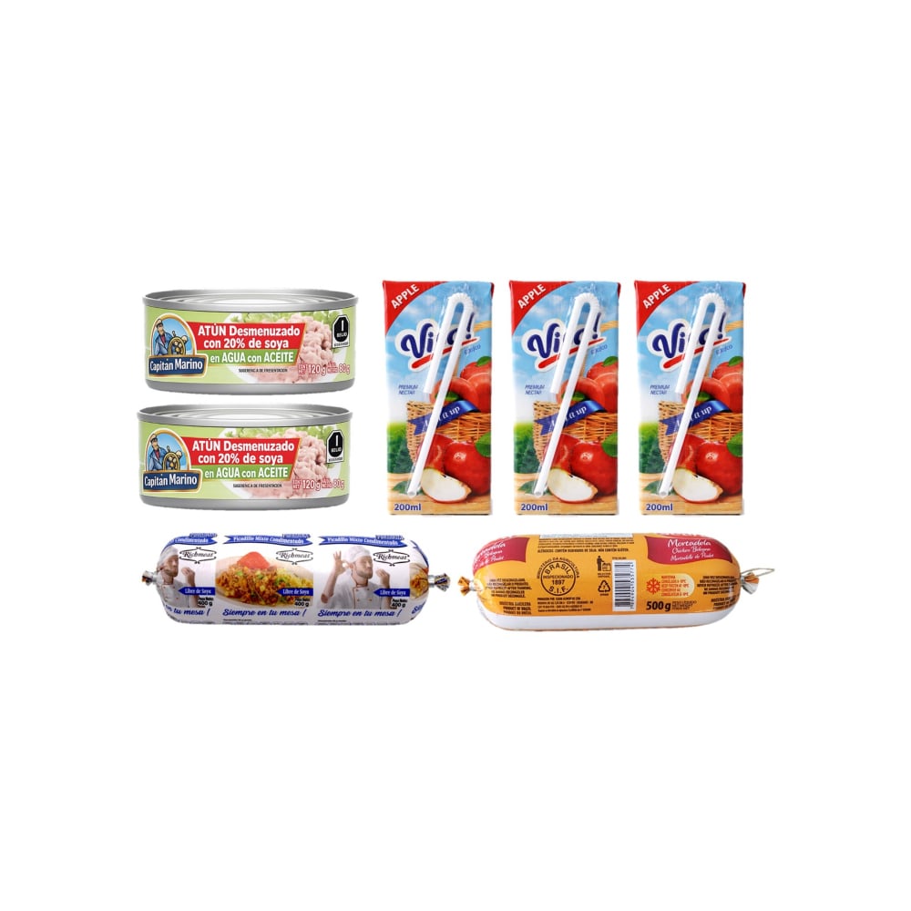 Combo mixto (atún, mortadela, picadillo y néctar) - Imagen 1