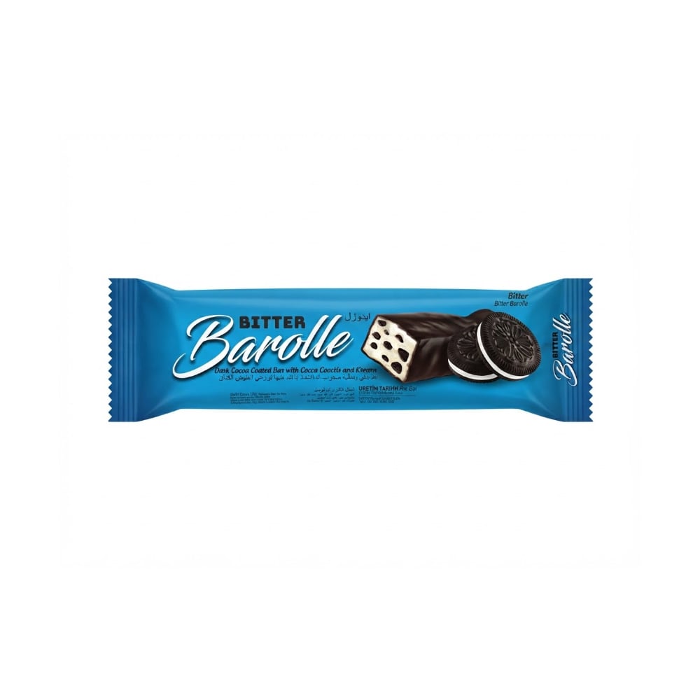 Barra de Chocolate Amargo Barolle rellena de crema y galletas Bitter Barolle (25 g) - Imagen 1