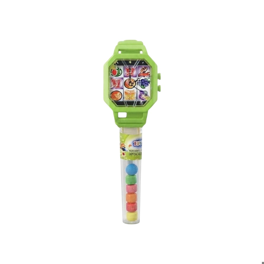 Reloj de juguete verde con caramelos Chipirrines - Imagen 1