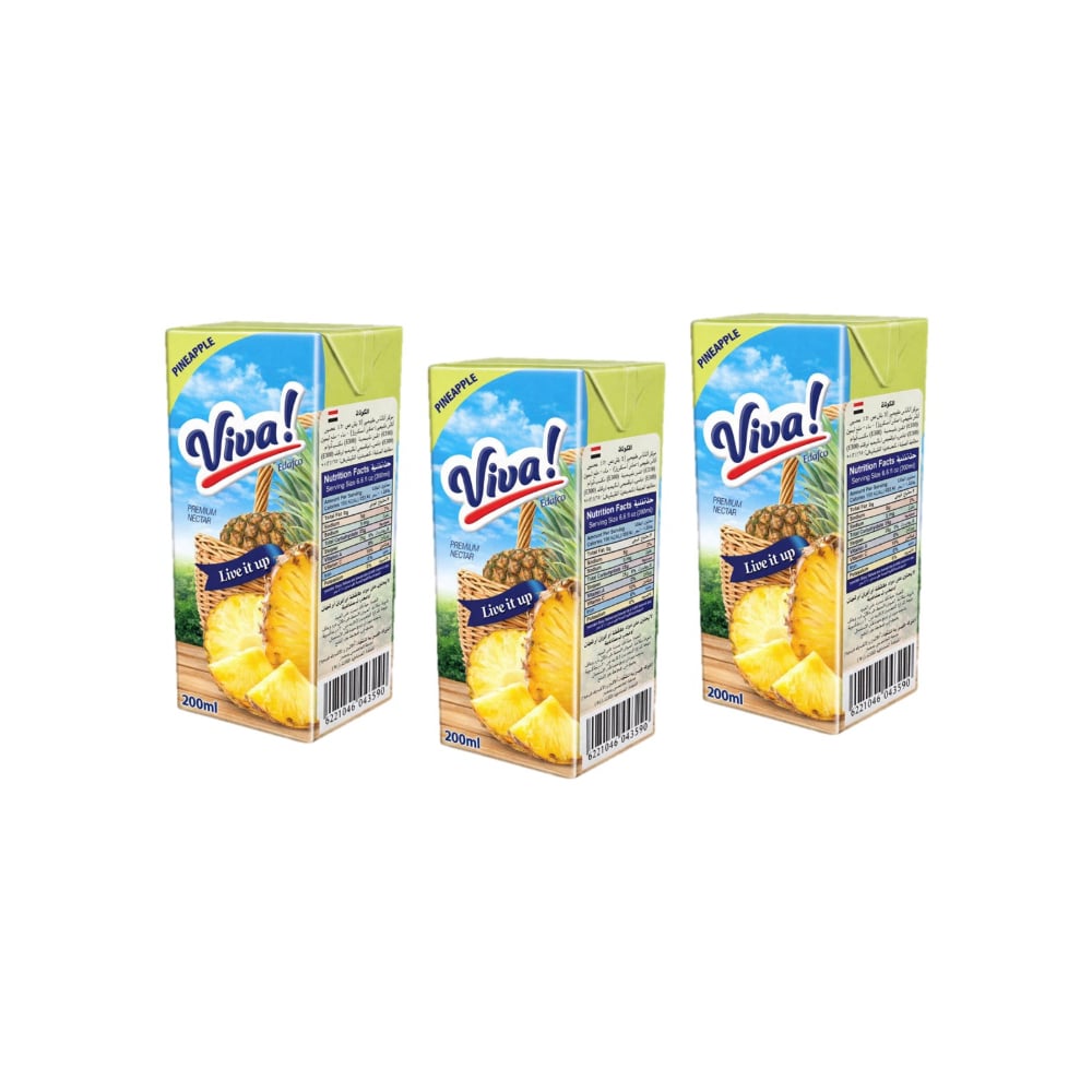 Néctar de piña Viva (3 x 200 ml) - Imagen 1