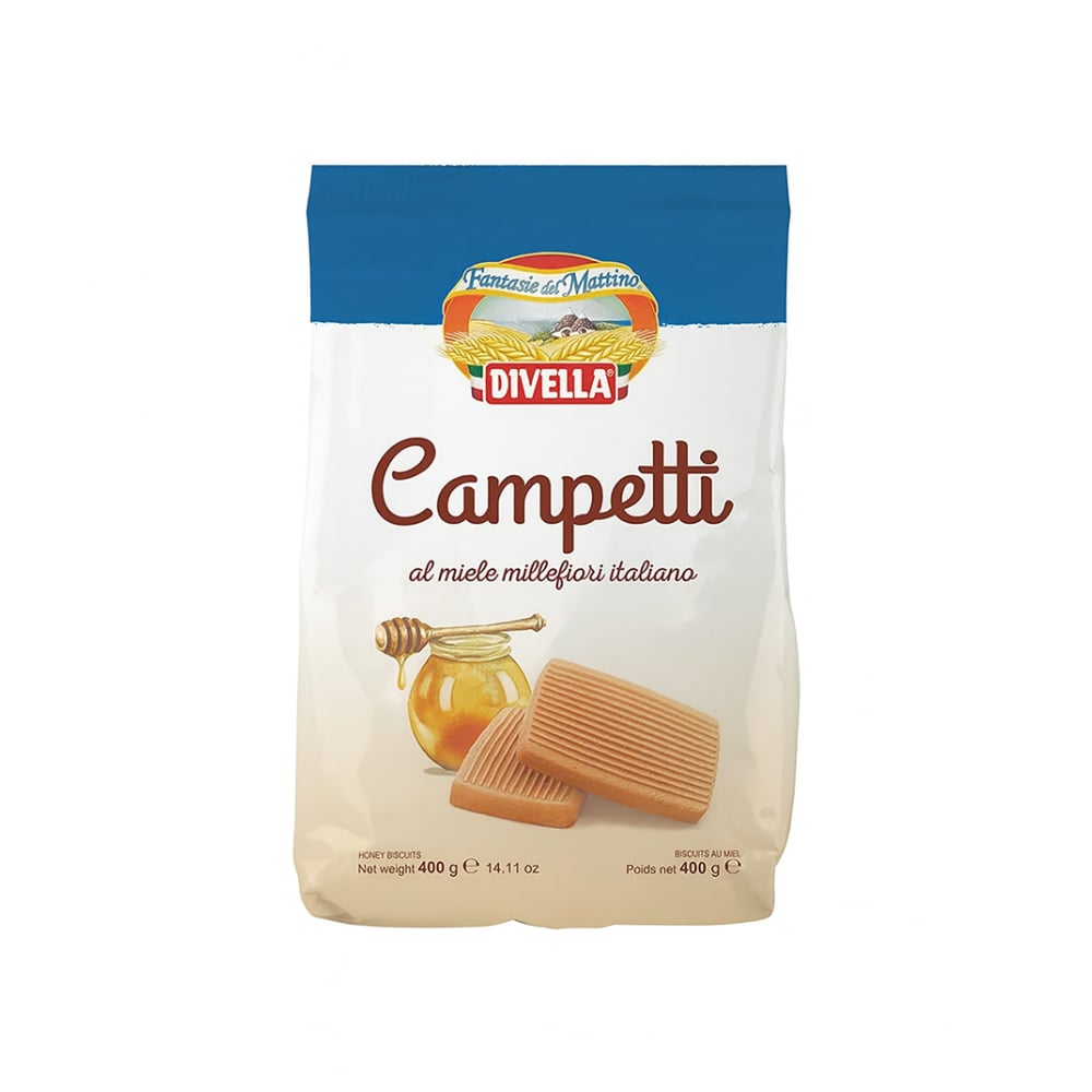 Galletas con sabor a miel campetti Divella (400 g / 14.11 oz) - Imagen 1