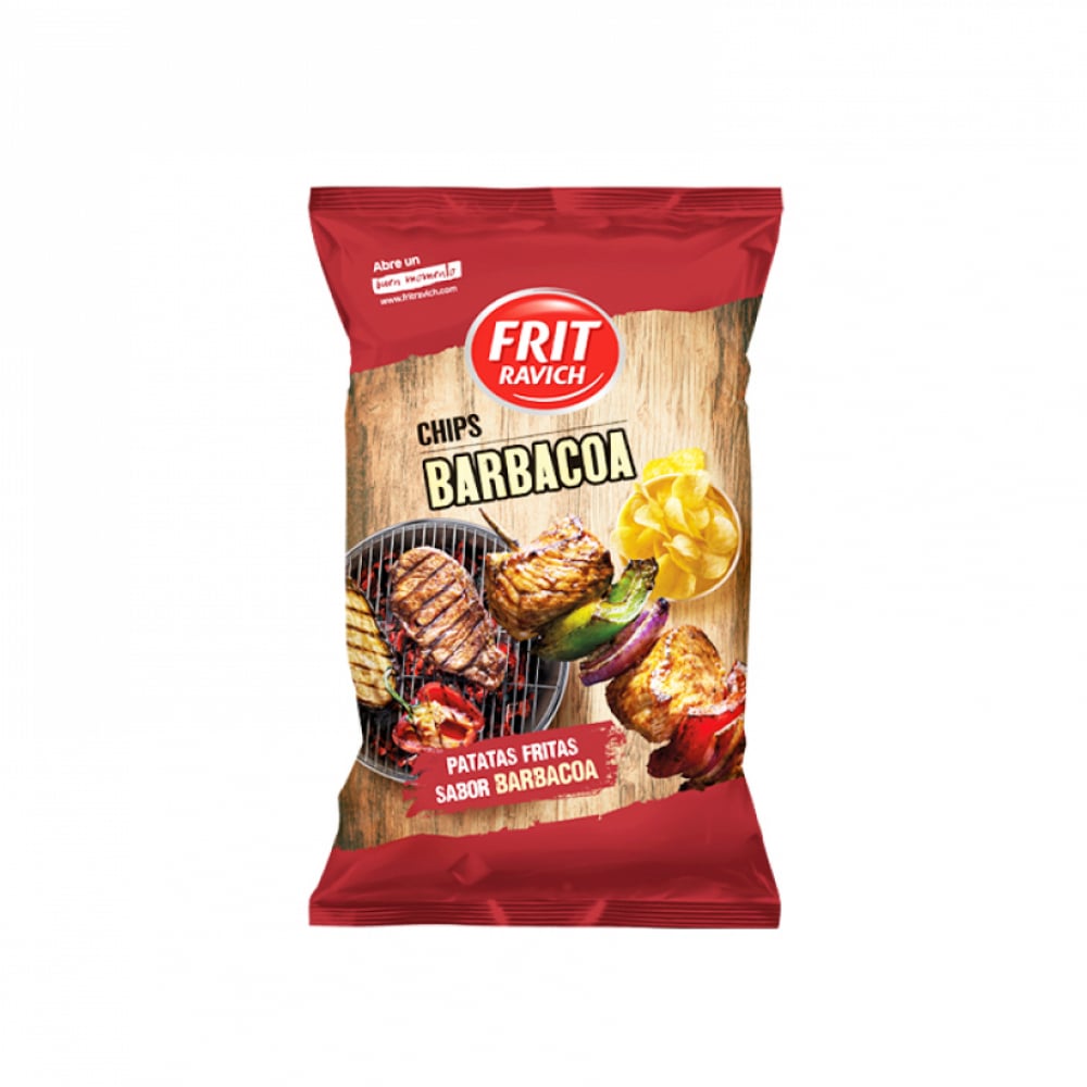 Papas fritas sabor a barbacoa Frit Ravich (125 g / 4.4 oz) - Imagen 1