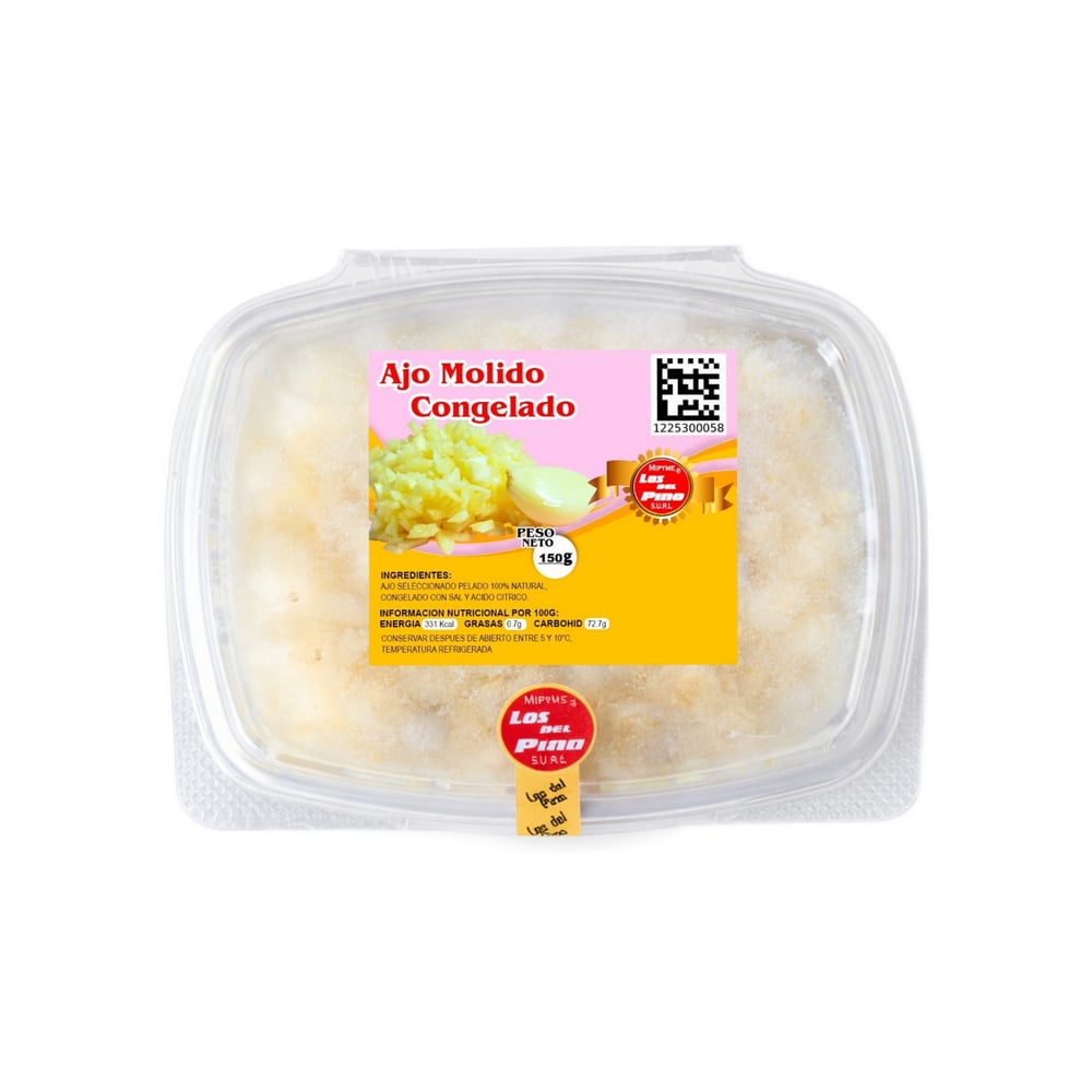 Ajo molido congelado Los del Pino (150 g / 5.29 oz) - Imagen 1