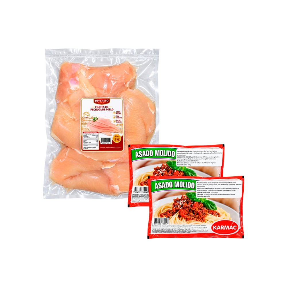 Combo: Asado molido + Filete pechuga de pollo - Imagen 1