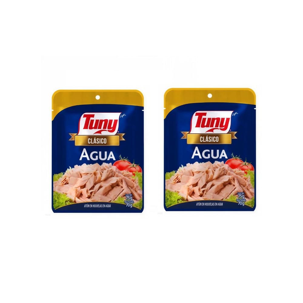Atún en hojuelas en agua clásico Tuny (2 x 75 g / 2.64) - Imagen 1