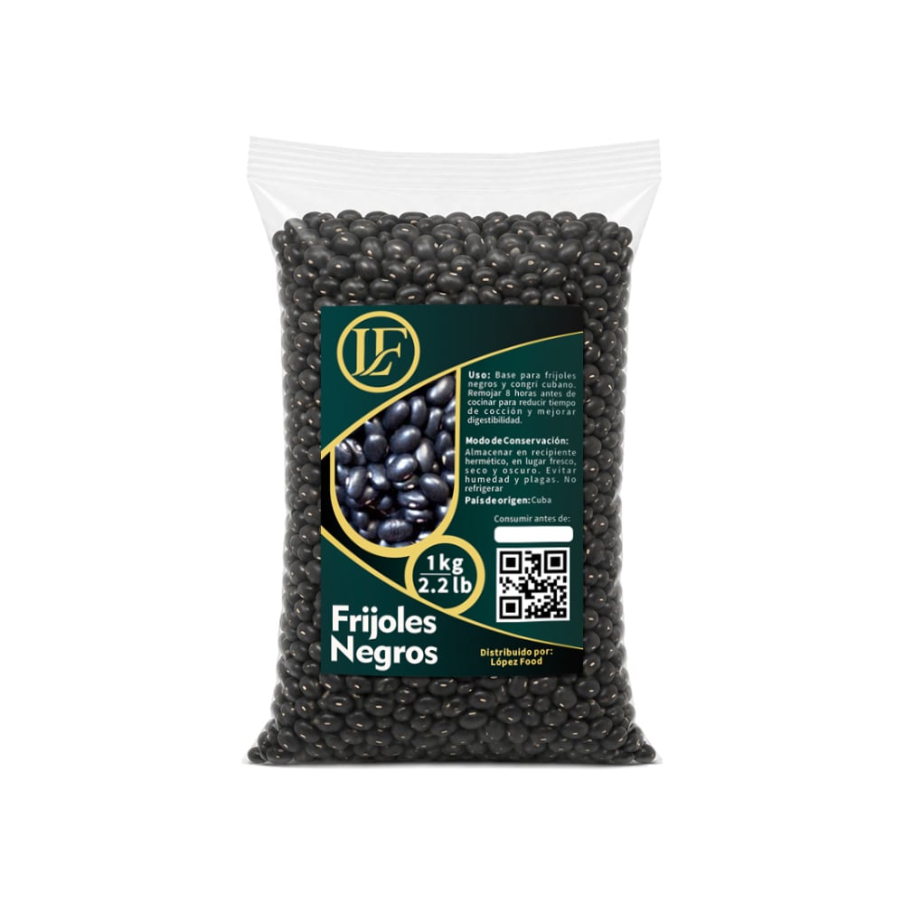 Frijoles negros LF (1 kg / 2.2 lb) - Imagen 1