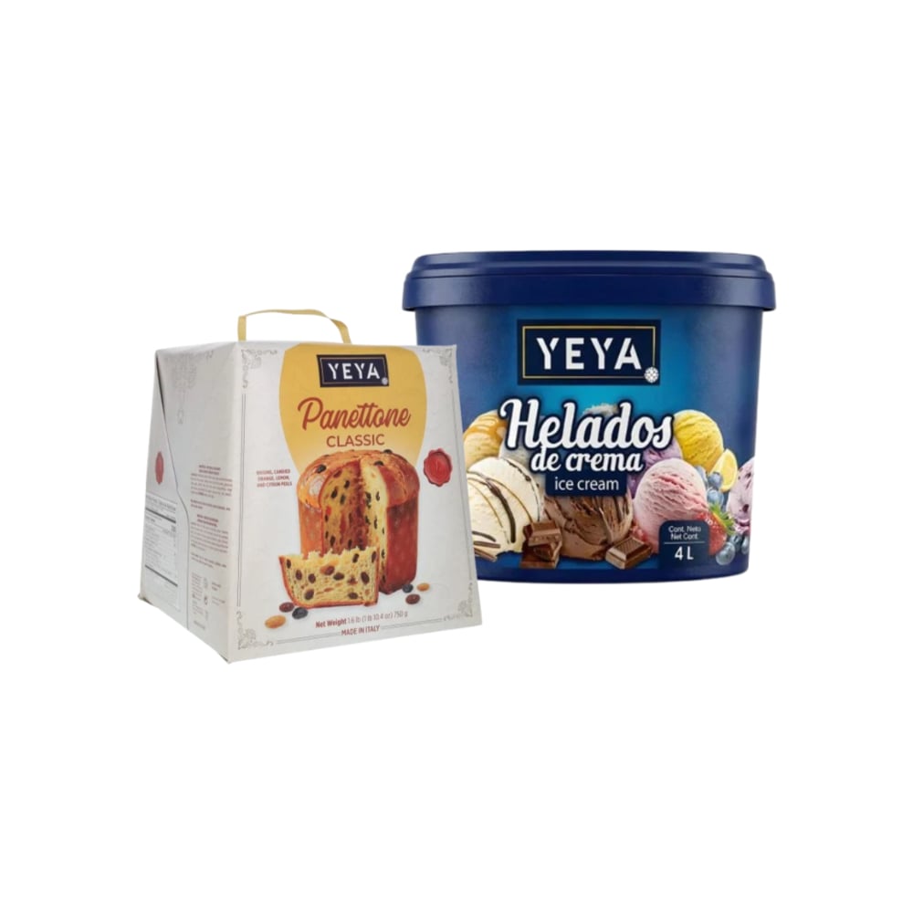 Panetón Clásico + Helado de Fresa YEYA - Imagen 1