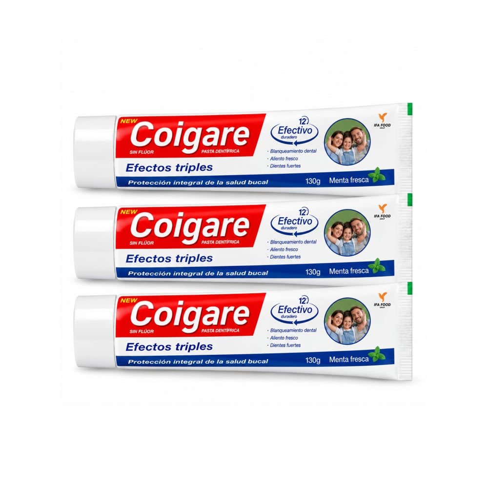 Pasta dental con sabor a menta Coigare (3 x 130 g / 4.59 oz) - Imagen 1