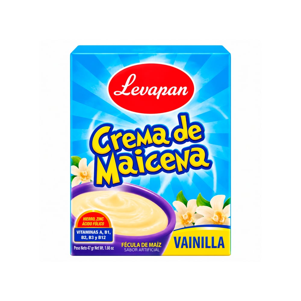Crema de maicena con sabor a vainilla Levapan (47 g / 1.66 oz) - Imagen 1