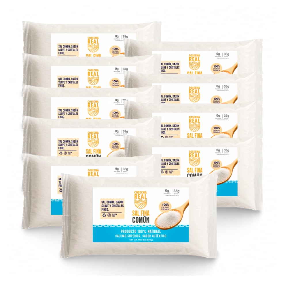 Sal fina común Cosecha Real (10 x 500 g / 1.1 lb) - Imagen 1