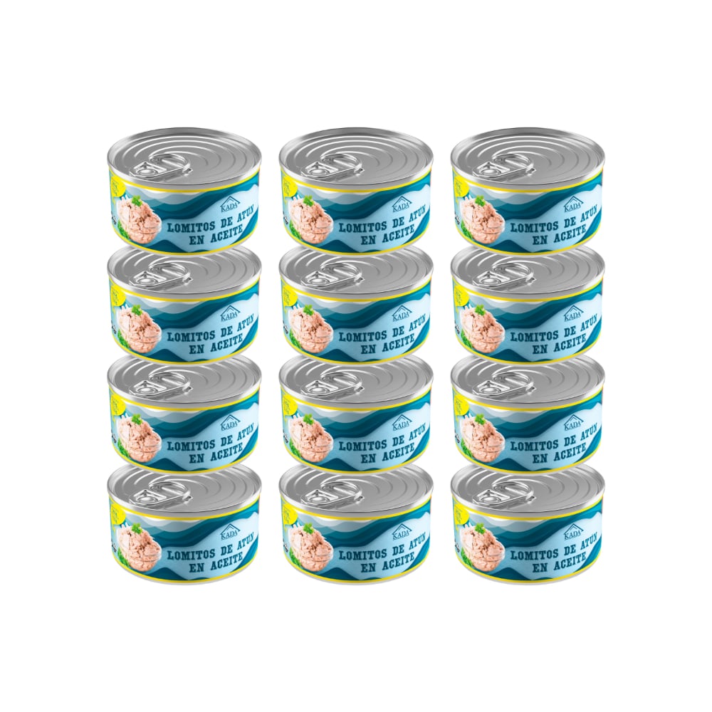 Atún en lomitos en aceite vegetal Kada (12 x 160 g / 5.6 oz) - Imagen 1