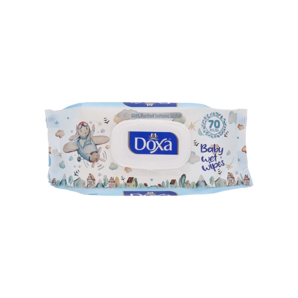 Toallitas húmedas con agua isotónica purificada Doxa (70 U) - Imagen 1