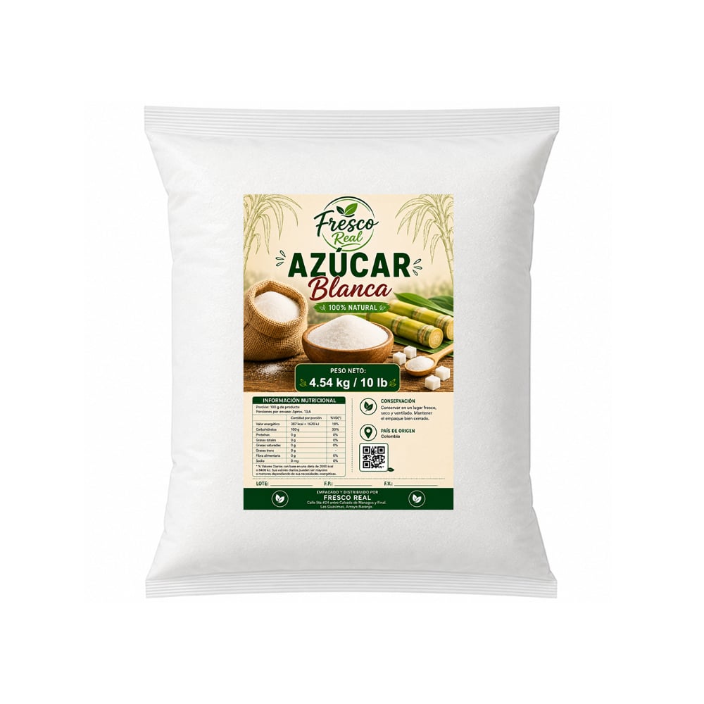Azúcar blanca Fresco Real (4.54 kg / 10 lb) - Imagen 1