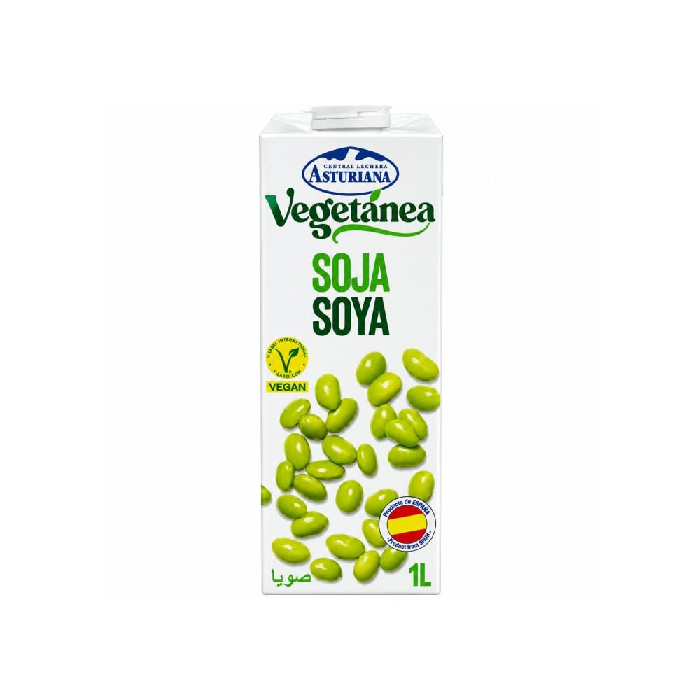 Leche vegetal de soya Vegetánea Central Lechera Asturiana (1 L) - Imagen 1