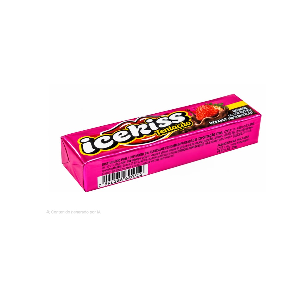 Caramelos duros sabor fresa & chocolate Icekiss (29 g / 1.02 oz) - Imagen 1