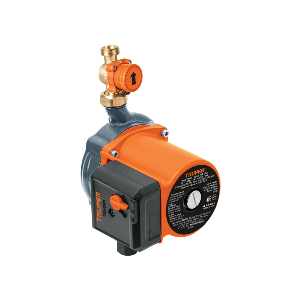 Bomba presurizadora ajustable 1/6 HP Truper PRE-1/6R - Imagen 1