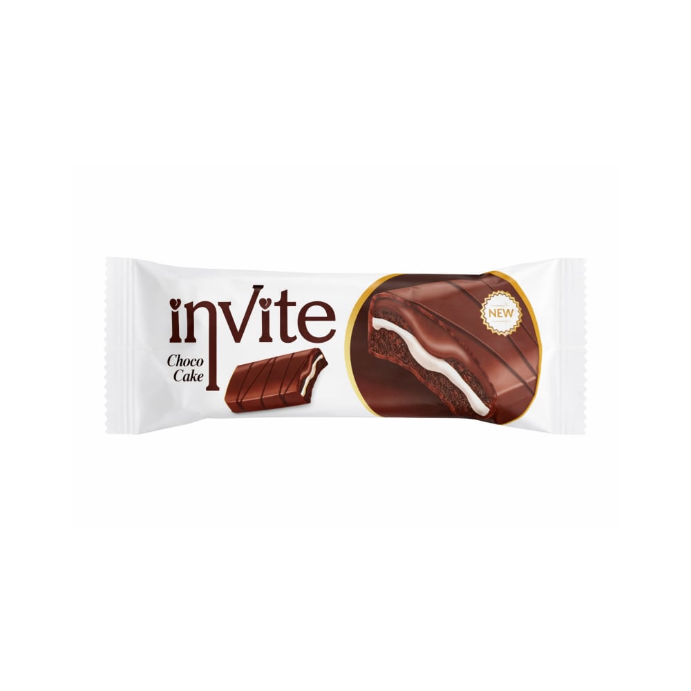 Pastel cubierto de cacao con crema de leche Invite (45 g / 1.58 oz) - Imagen 1