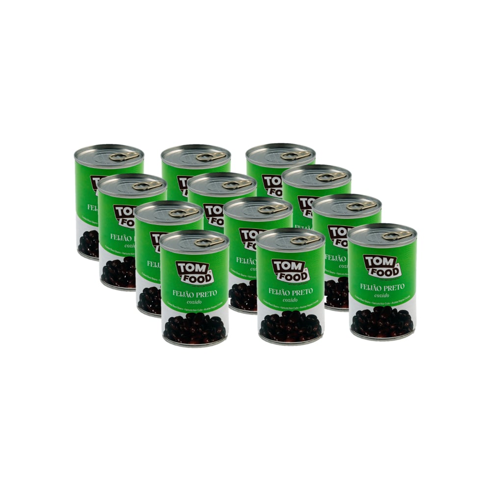 Frijoles negros cocidos Tom Food (12 x 425 g / 15 oz) - Imagen 1