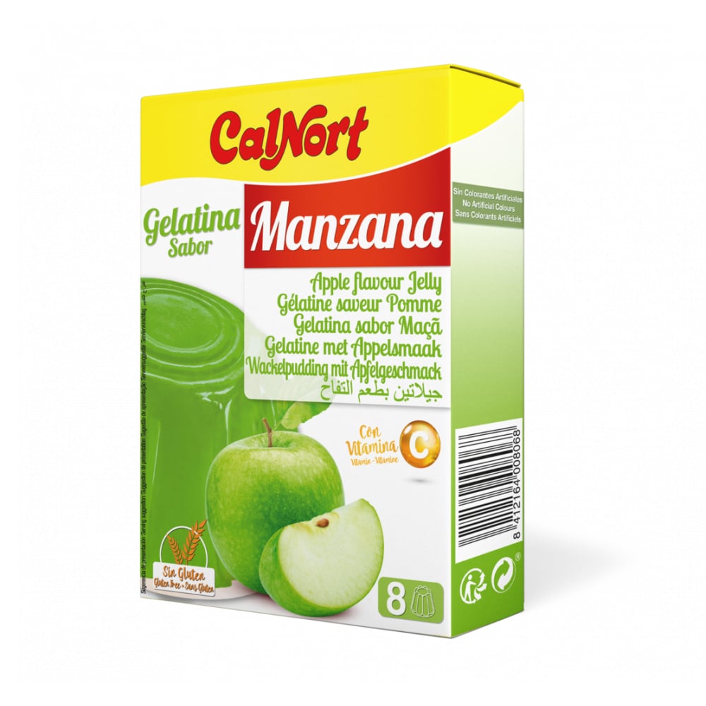 Gelatina sabor a manzana Calnort (170 g / 6 oz) - Imagen 1