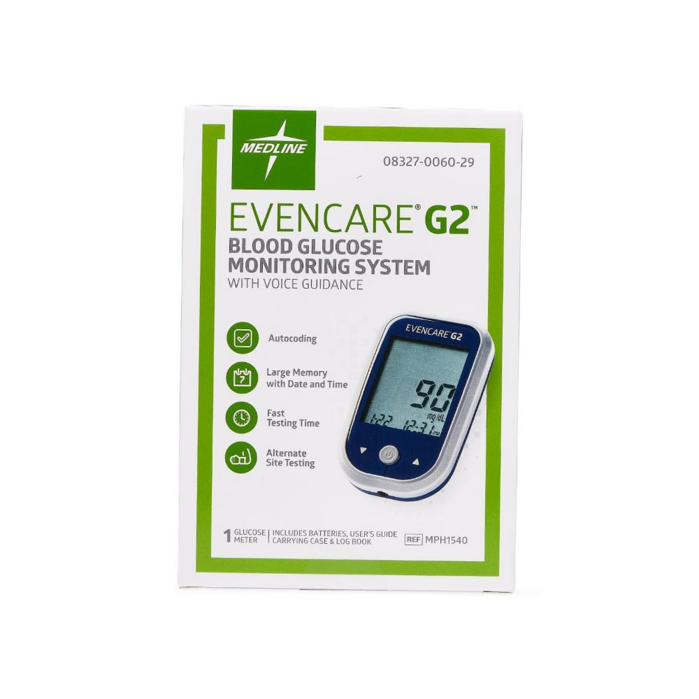Glucómetro para monitorización de glucosa en sangre Even Care G2 Medline (1 unidad) - Imagen 1
