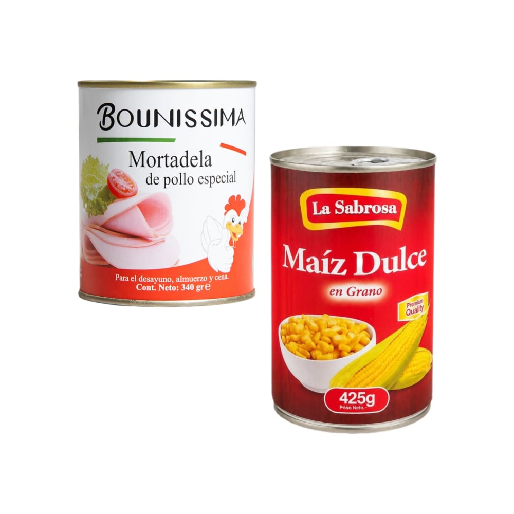 Mortadela de pollo especial + Maíz dulce en grano - Imagen 1