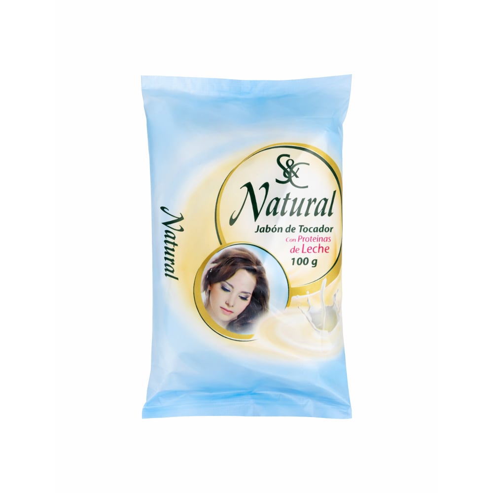 Jabón de tocador con proteínas de leche Natural S&C (100 g / 3.53 oz) - Imagen 1