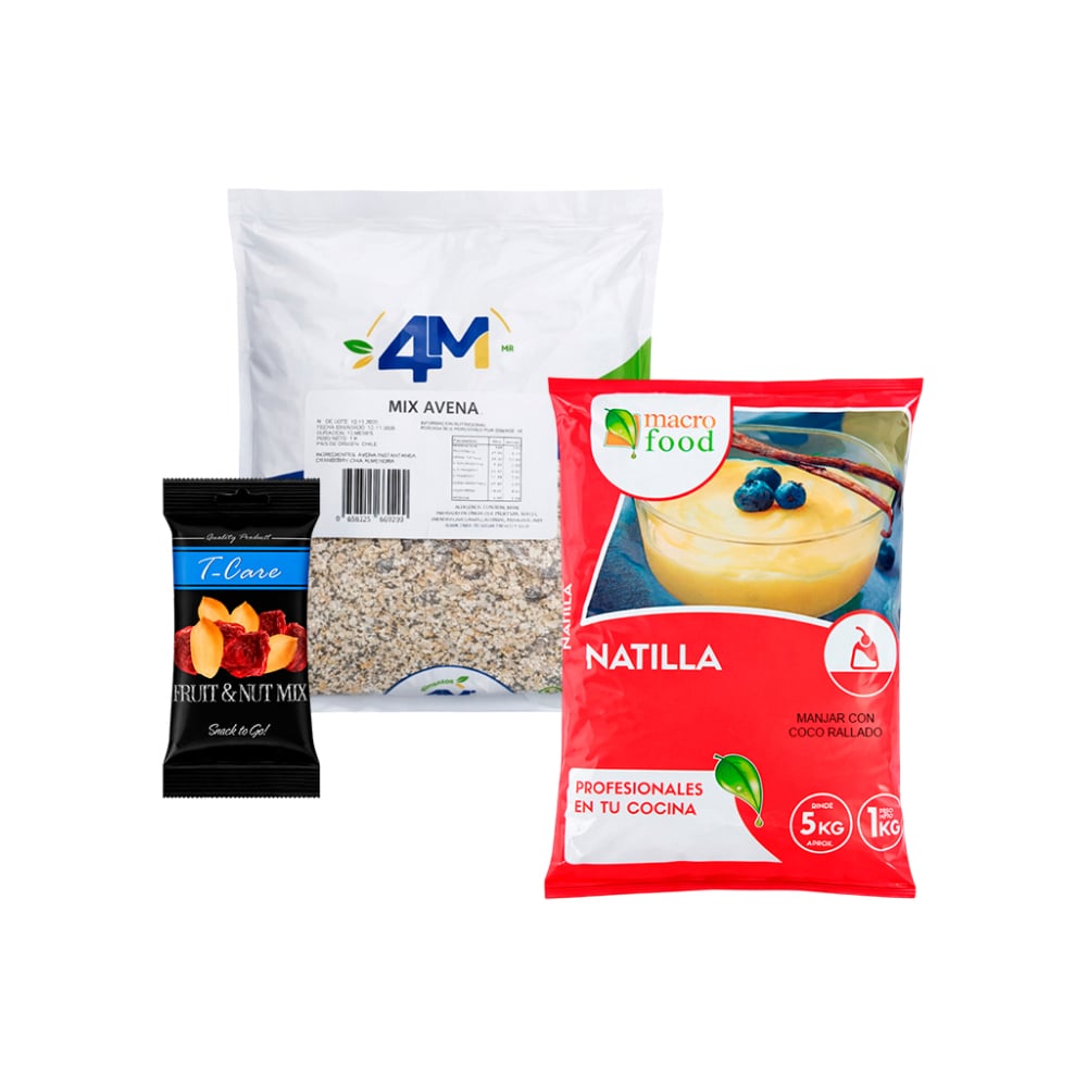 Combo: Mix Avena + Natilla Manjar Coco + Coctel de Frutas y Frutos Secos - Imagen 1