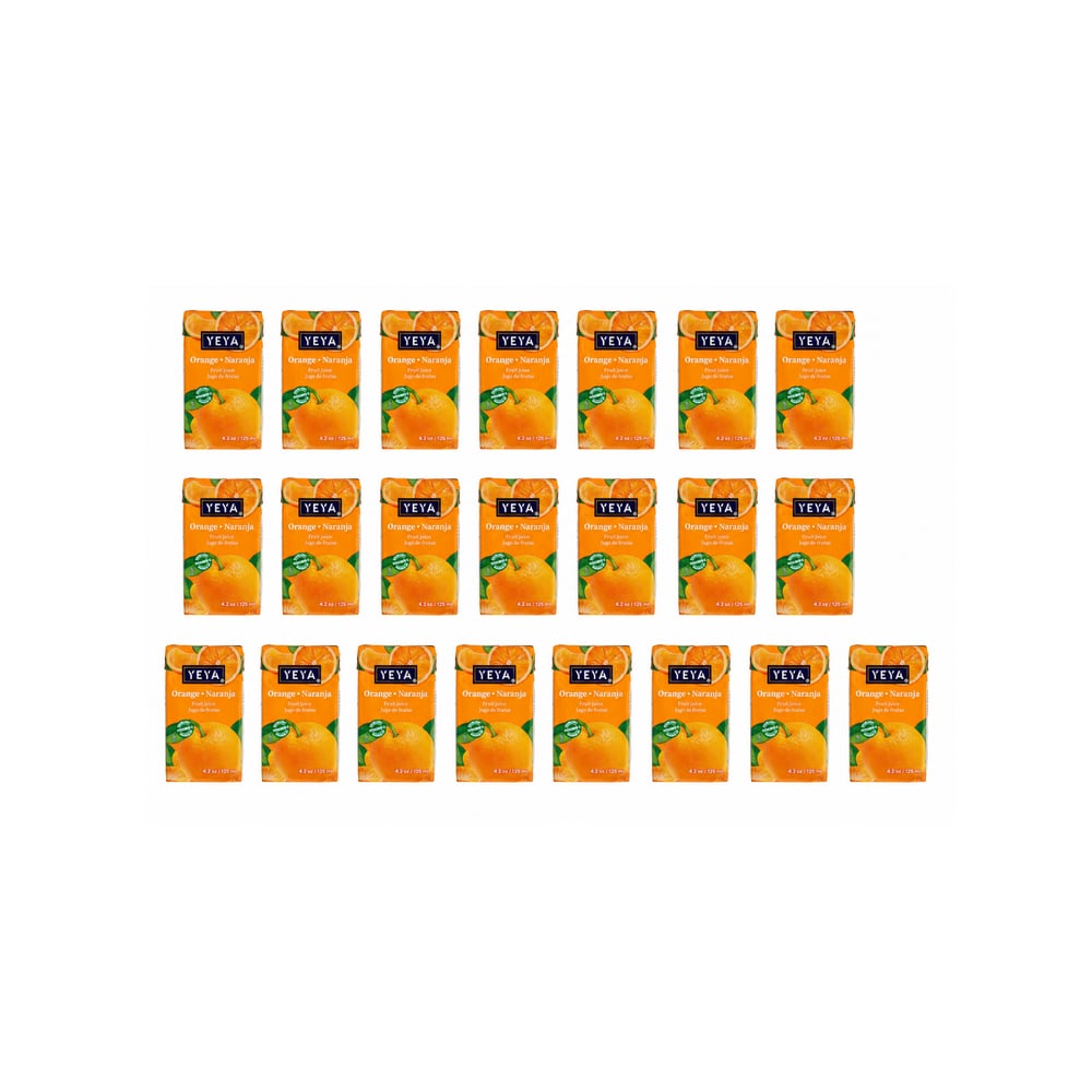 Jugo de frutas sabor naranja YEYA (22 x 125 ml / 4.2 oz) - Imagen 1