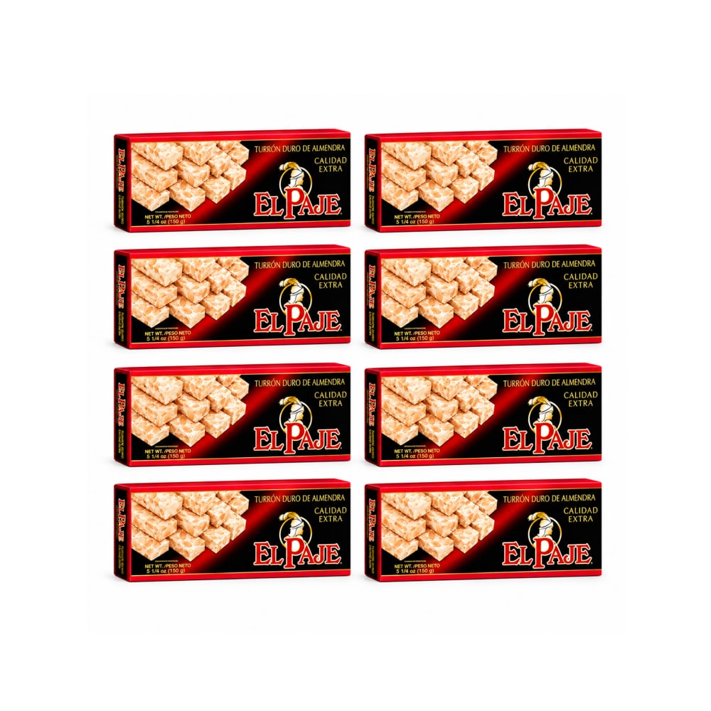 Turrón duro de almendra calidad extra El Paje (8 x 150 g / 5.25 oz) - Imagen 1