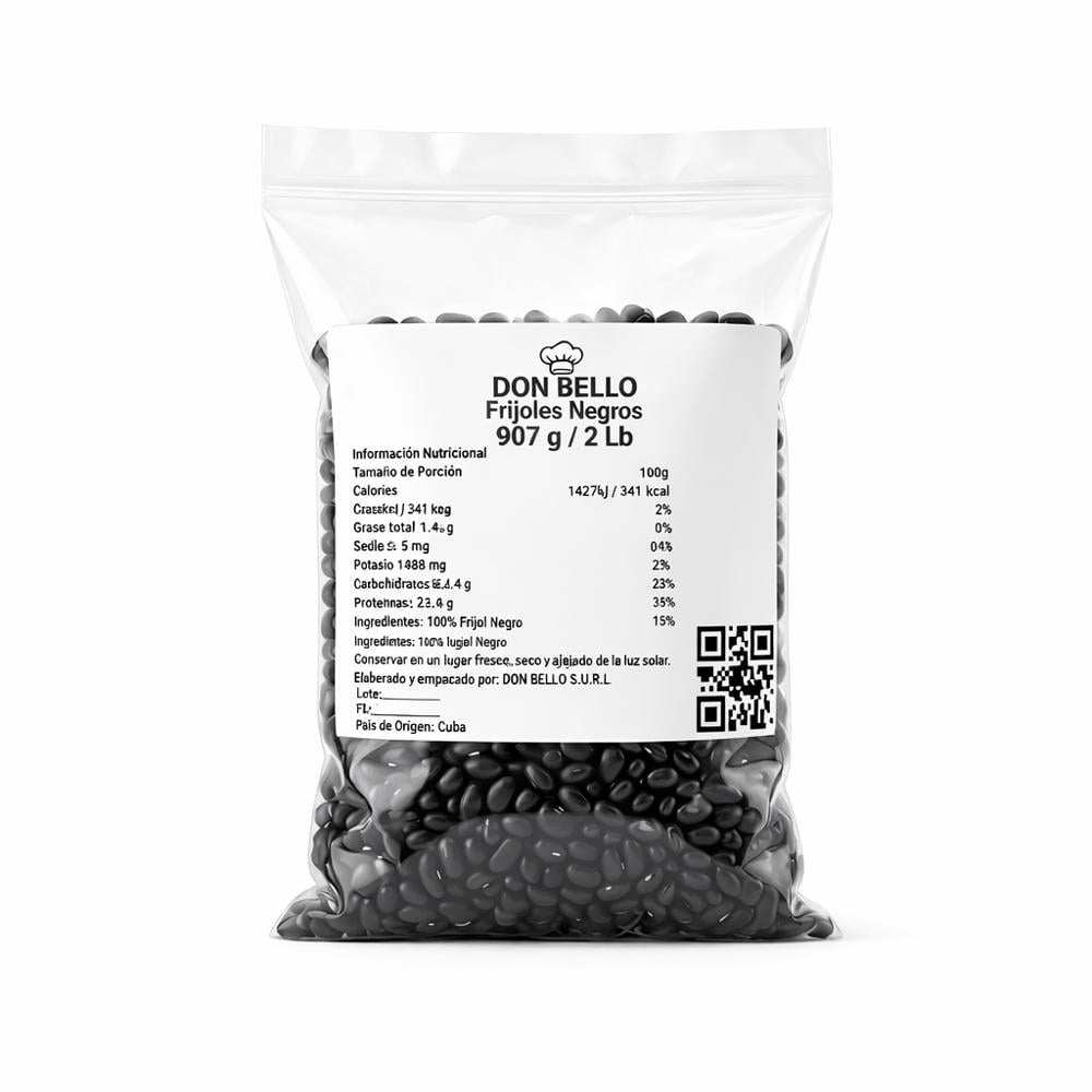 Frijoles negros Don Bello (907 g / 2 lb) - Imagen 1