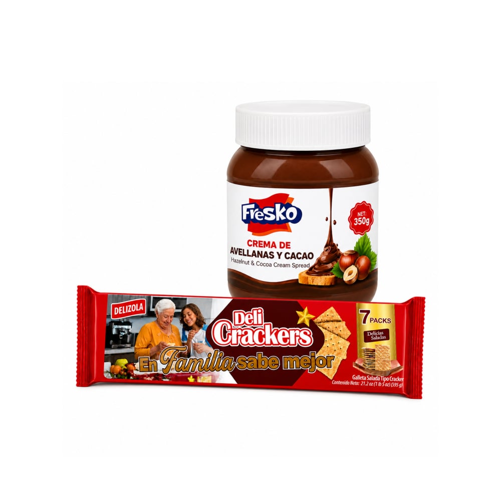Galletas saladas Delizola + nutella Fresko - Imagen 1