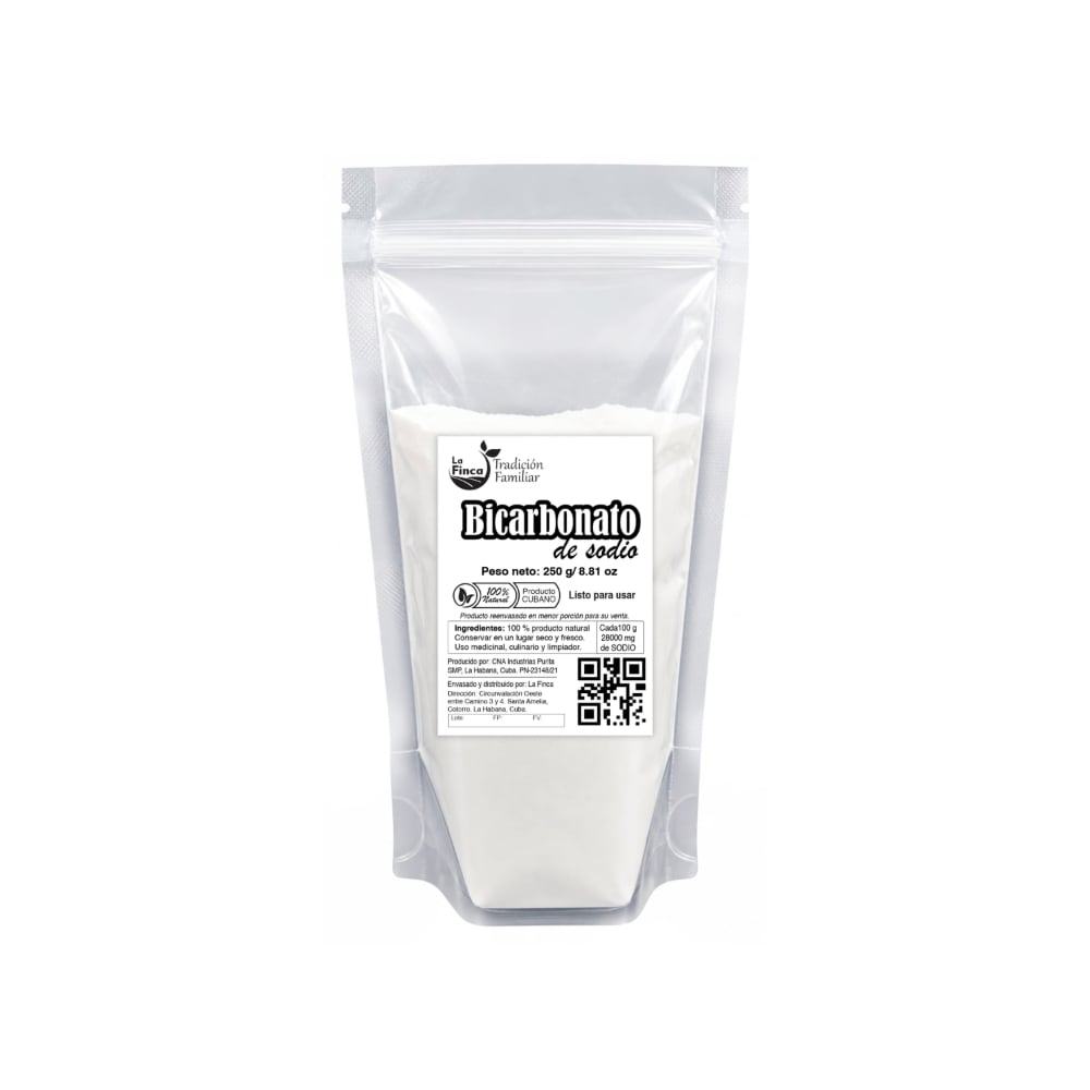 Bicarbonato de sodio La Finca (250 g / 8.81 oz) - Imagen 1