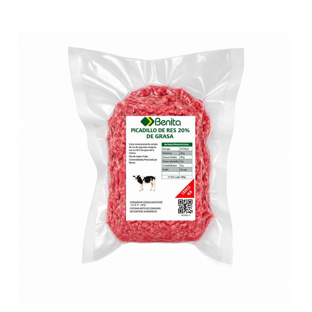 Picadillo de res con 20% de grasa Benita (1.82 kg / 4 lb) - Imagen 1
