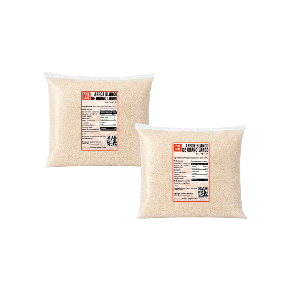Arroz blanco de grano largo Energy (2 x 2.27 kg / 5 lb) - Imagen 1