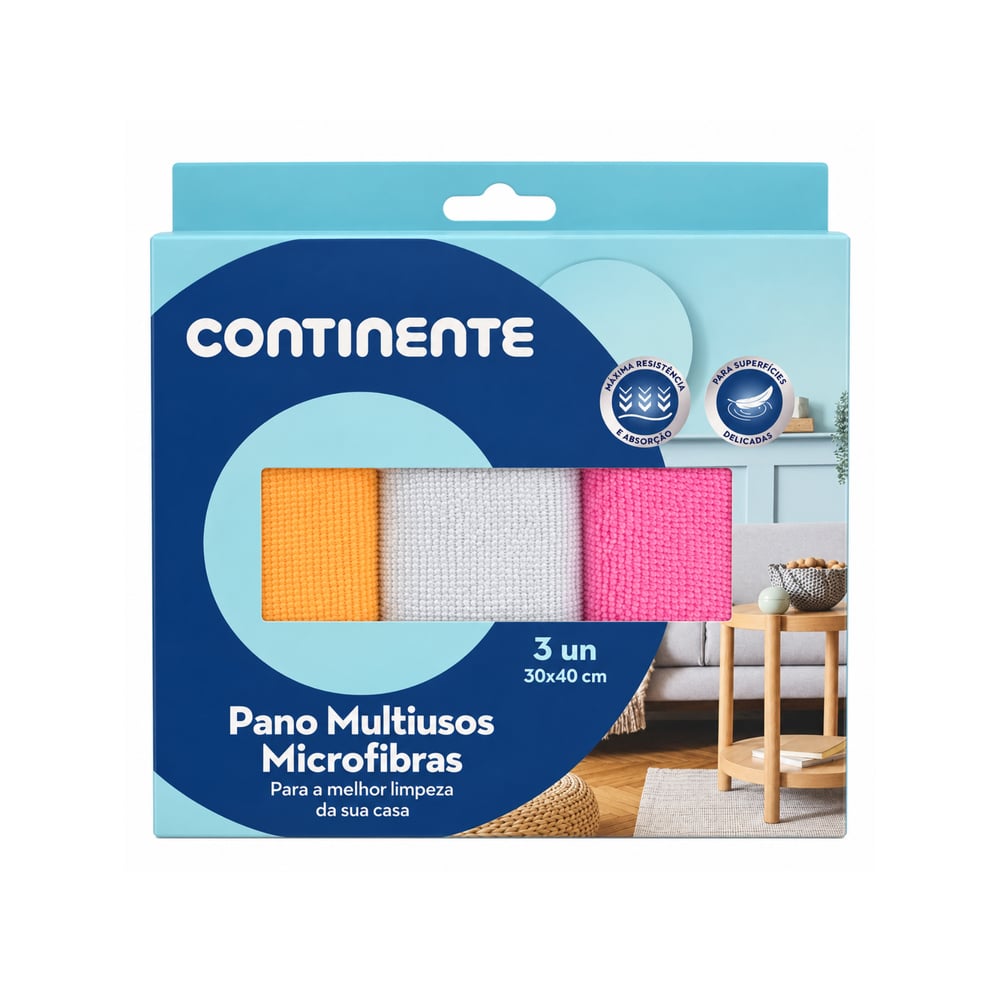Paño multiusos de microfibra Continente (3 U) - Imagen 1