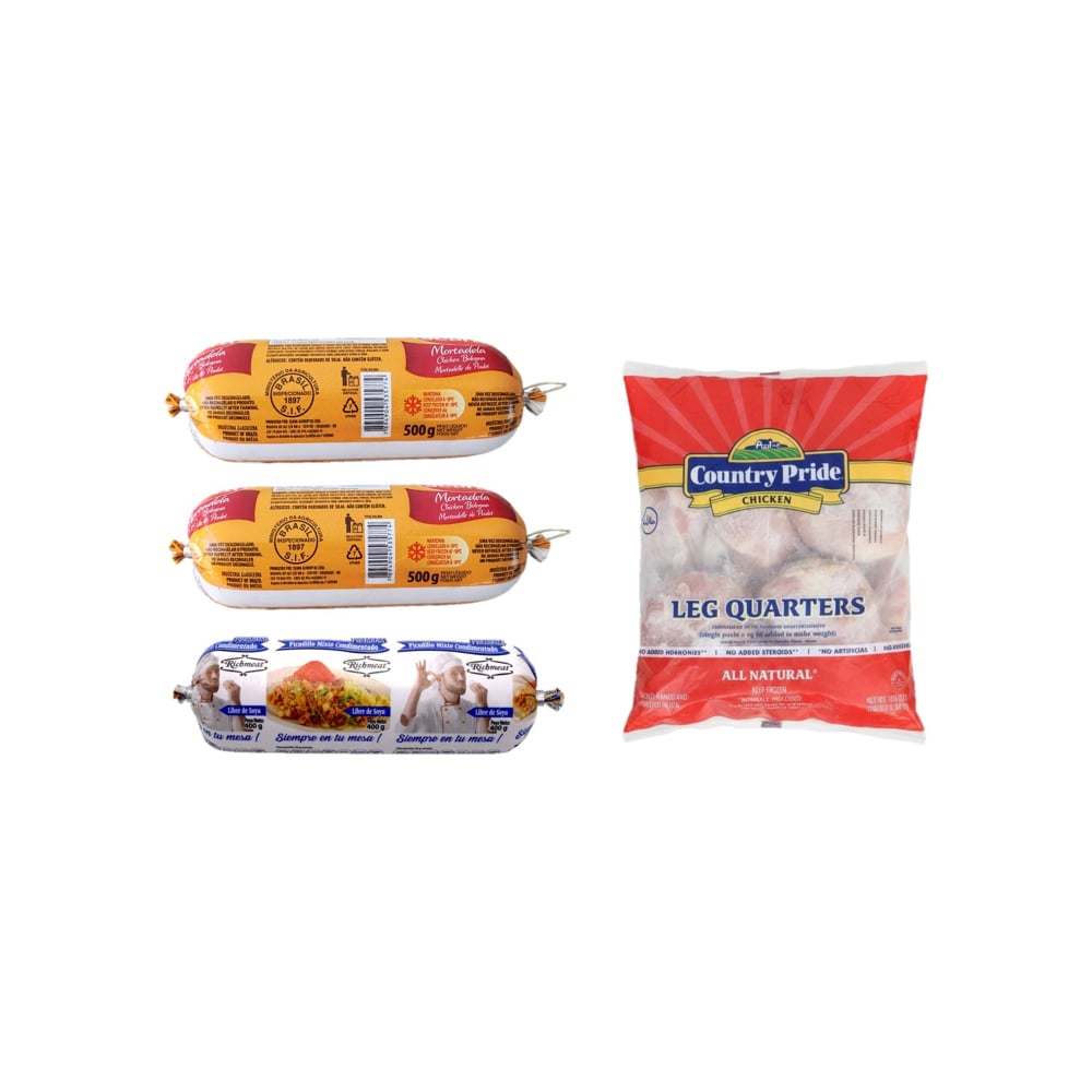 Combo Mixto (pollo, picadillo y mortadela) - Imagen 1