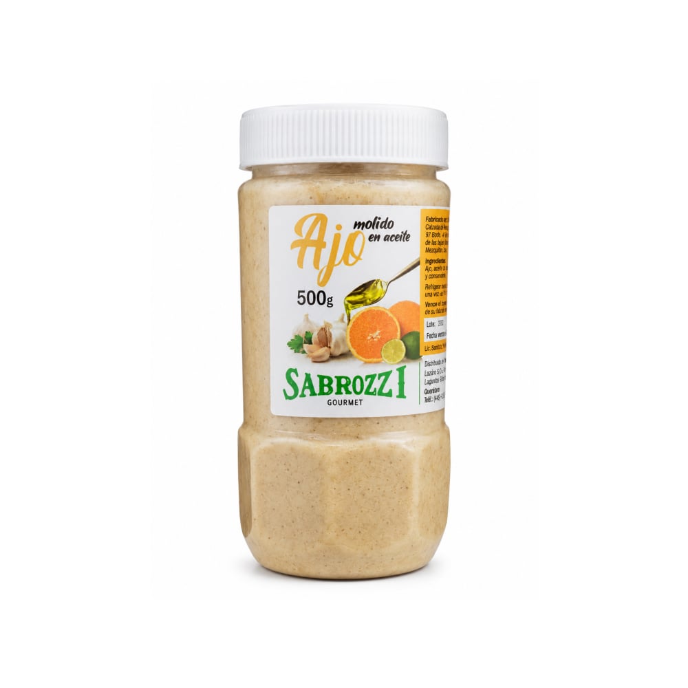 Ajo molido en aceite Sabrozzi (500 g / 1.1 lb) - Imagen 1