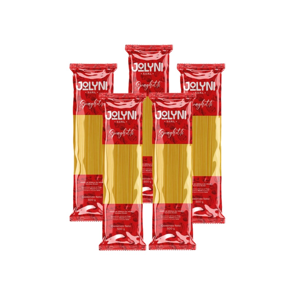 Spaghetti Jolyni (5 X 500 g / 17.63 oz) - Imagen 1