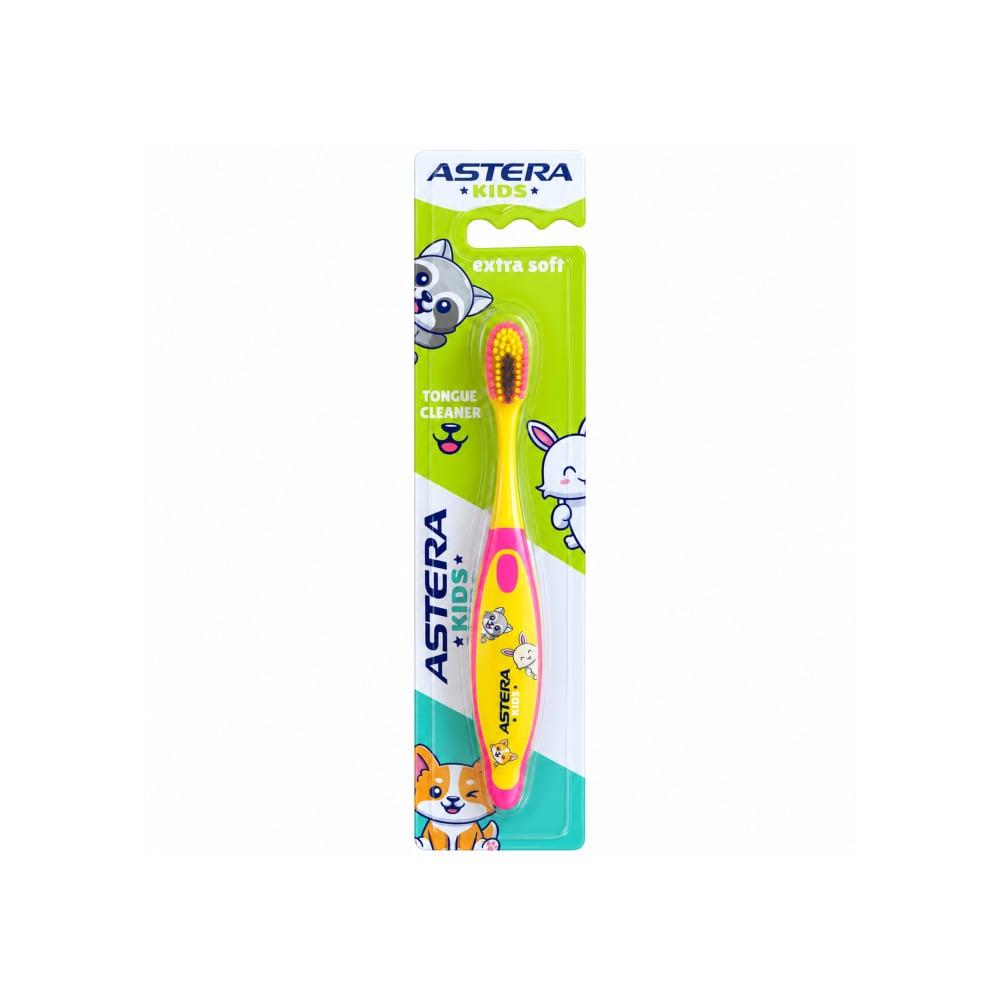 Cepillo dental infantil amarillo Astera Kids - Imagen 1