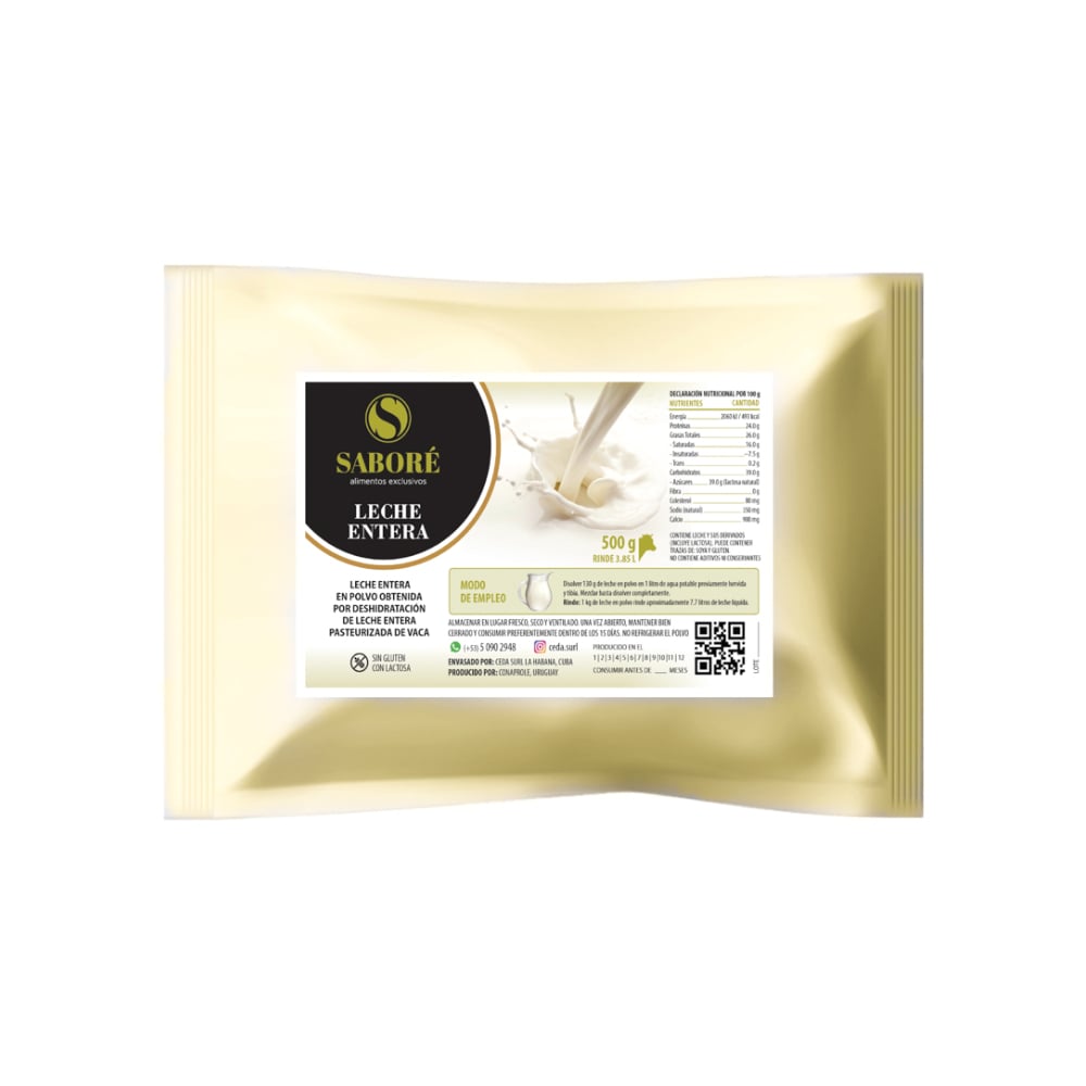 Leche en polvo entera Saboré (500 g / 1.10 lb) - Imagen 1