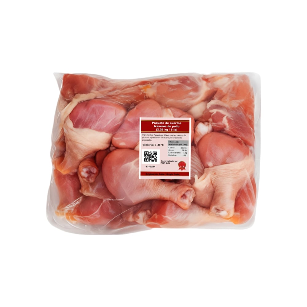 Paquete de cuartos traseros de pollo Pida (2.26 kg / 5 lb) - Imagen 1