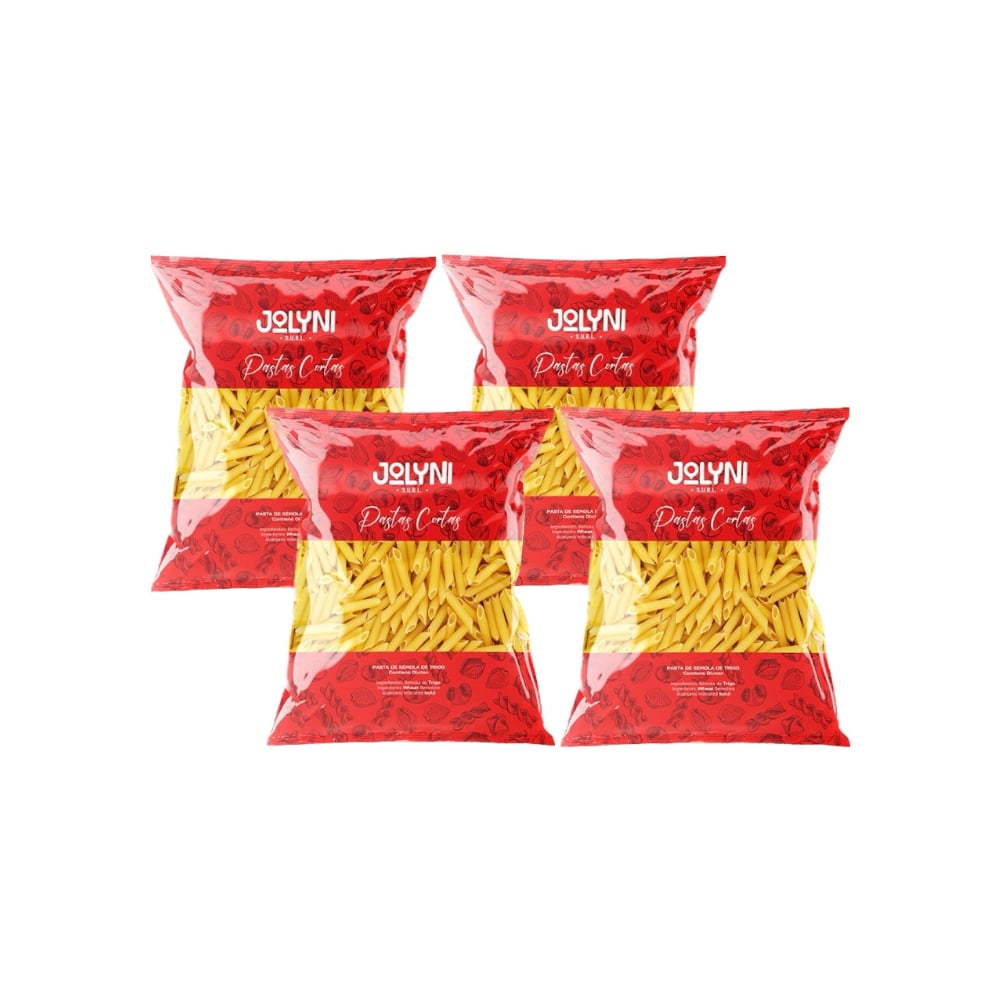 Pastas cortas - Penne Rigate Jolyni (4 x 400 g / 14.11 oz) - Imagen 1