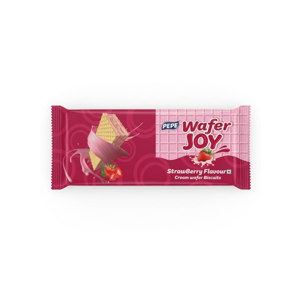 Sorbeto con crema de fresa Wafer Joy Pepe (60 g / 2.11 oz) - Imagen 1